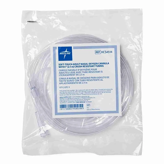 Medline Adult Nasal Cannula 7ft, 14ft, 25ft